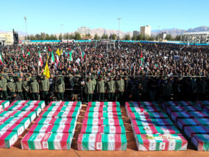 Mass funeral held for blast victims in Iran