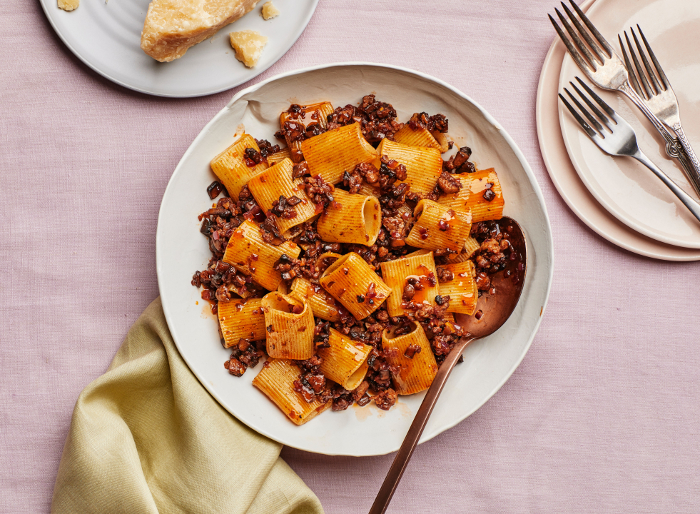 Balsamic Mushroom and Sausage Pasta