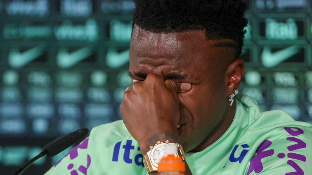 Vinicius breaks down in tears over racist abuse