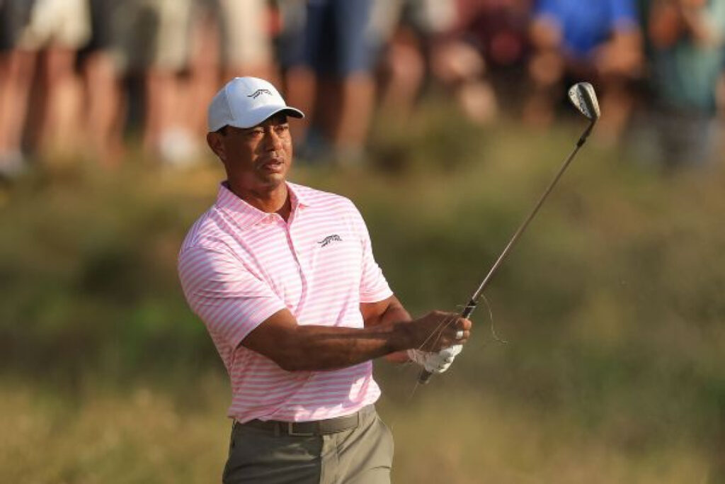 Tiger shoots 4-over after tough round with irons