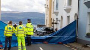 Two pedestrians and driver boring after vehicle shatter