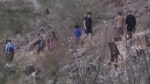 Hikers enjoying warmer winter weather before summer